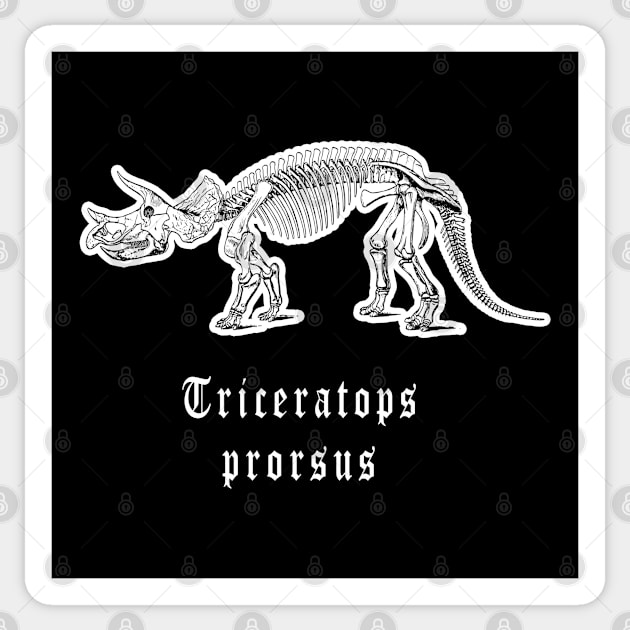 🦖 Fossil Skeleton of a Triceratops prorsus Dinosaur Sticker by Pixoplanet